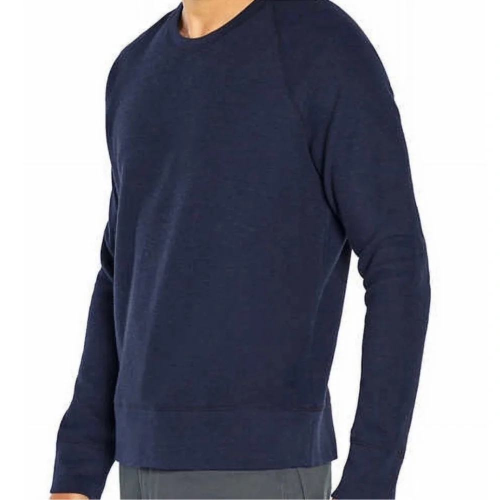 Banana Republic Waffle Crew Pullover Sweater-Blue-Men Size XXL